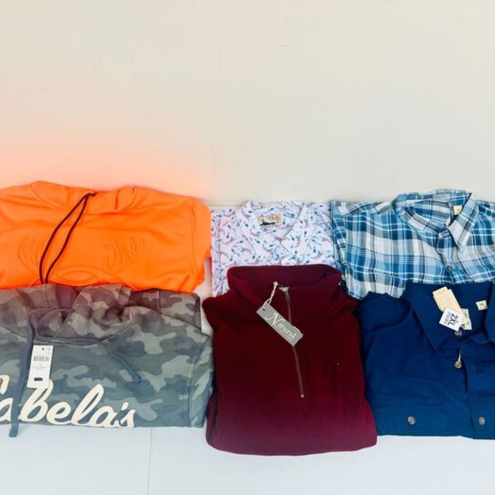 NEW Lot of 6 Men-Unisex-Shirts-Hoodie-Bass Pro Shops/Cabela's-XL